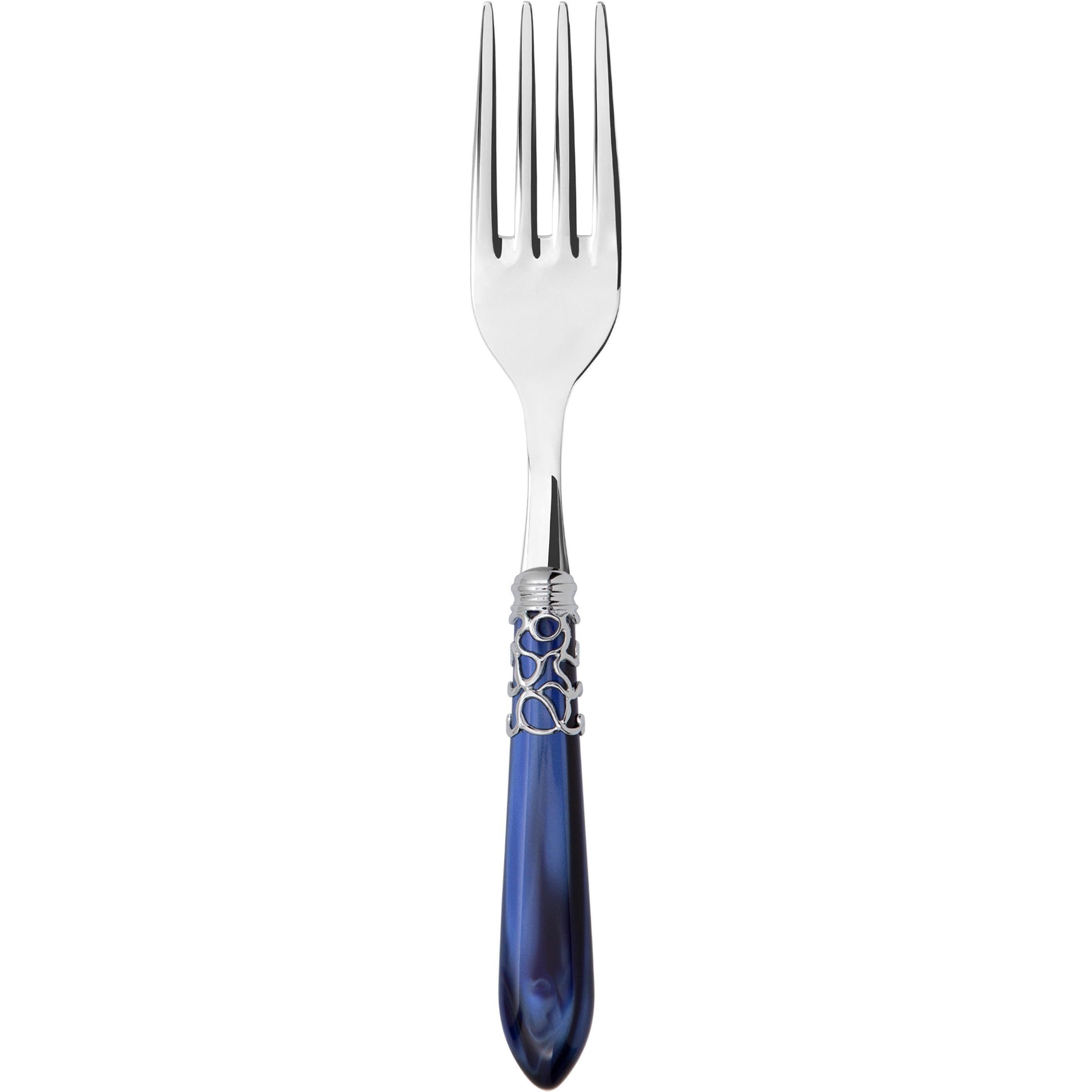 Melodia Brilliant Serving Fork - royal blue