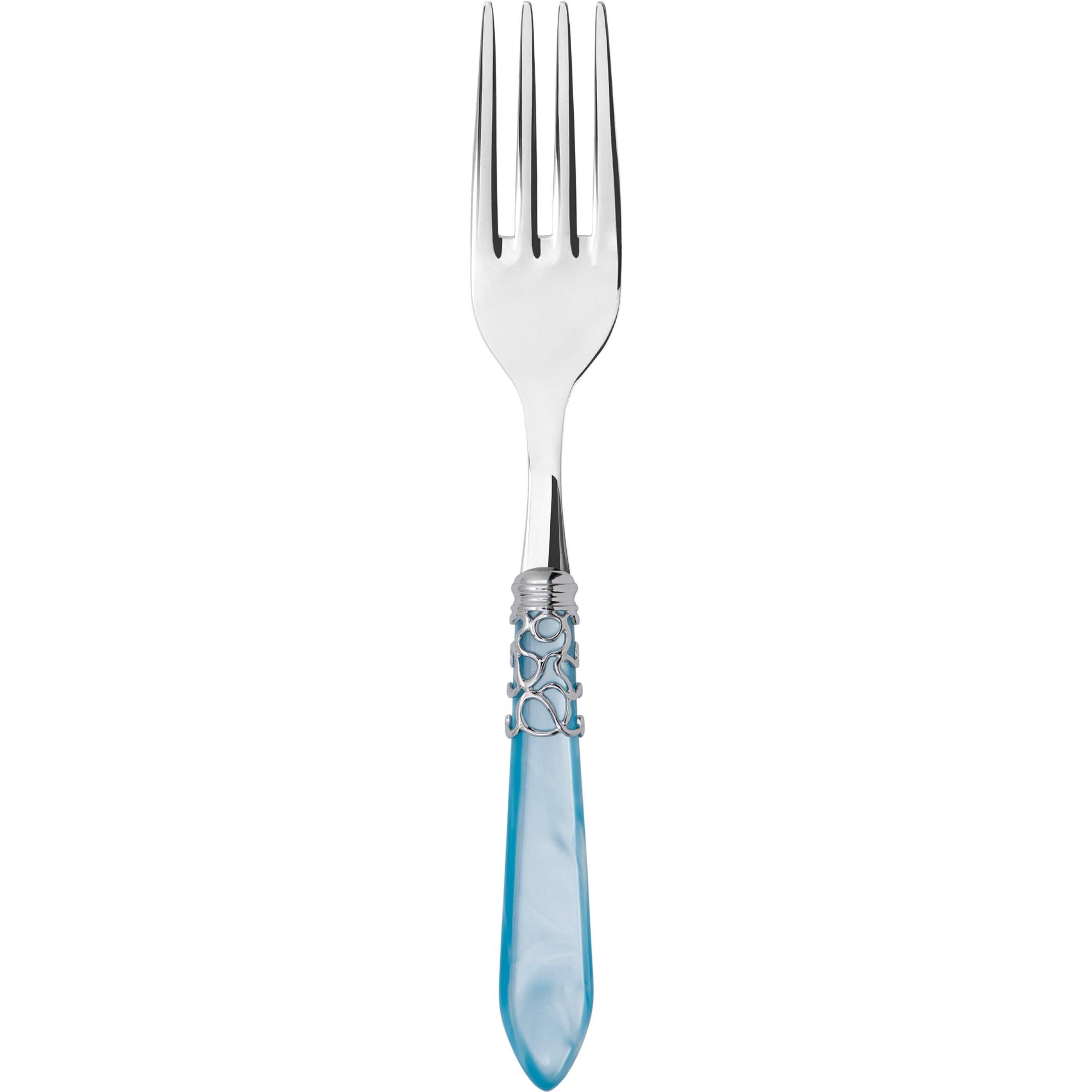 Melodia Brilliant Serving Fork - sky blue