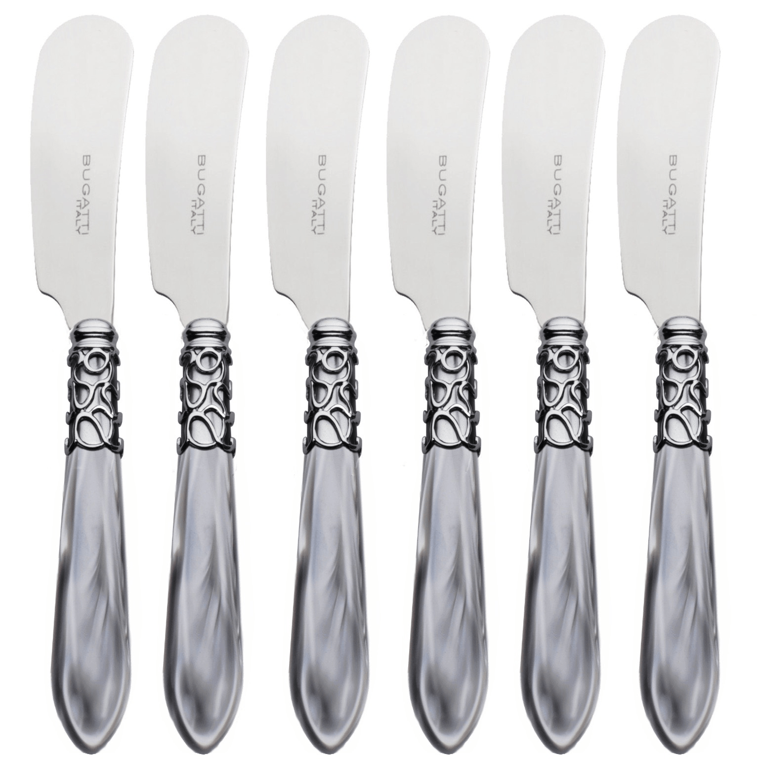 Melodia Spreaders / Butter Knives Set - GREY-Casa Bugatti USA