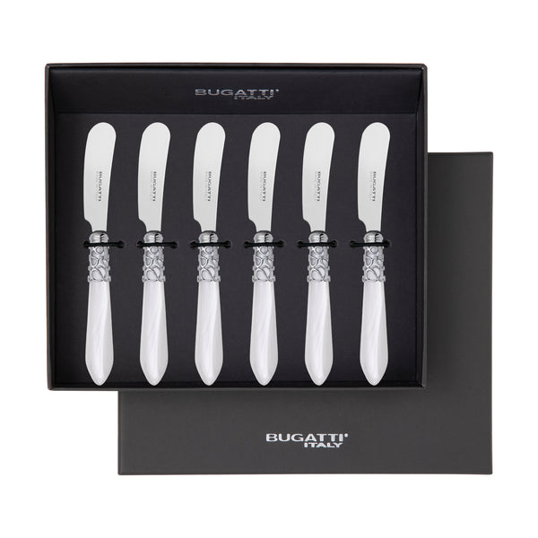Melodia Brilliant Spreader / Butter Knife Set - White