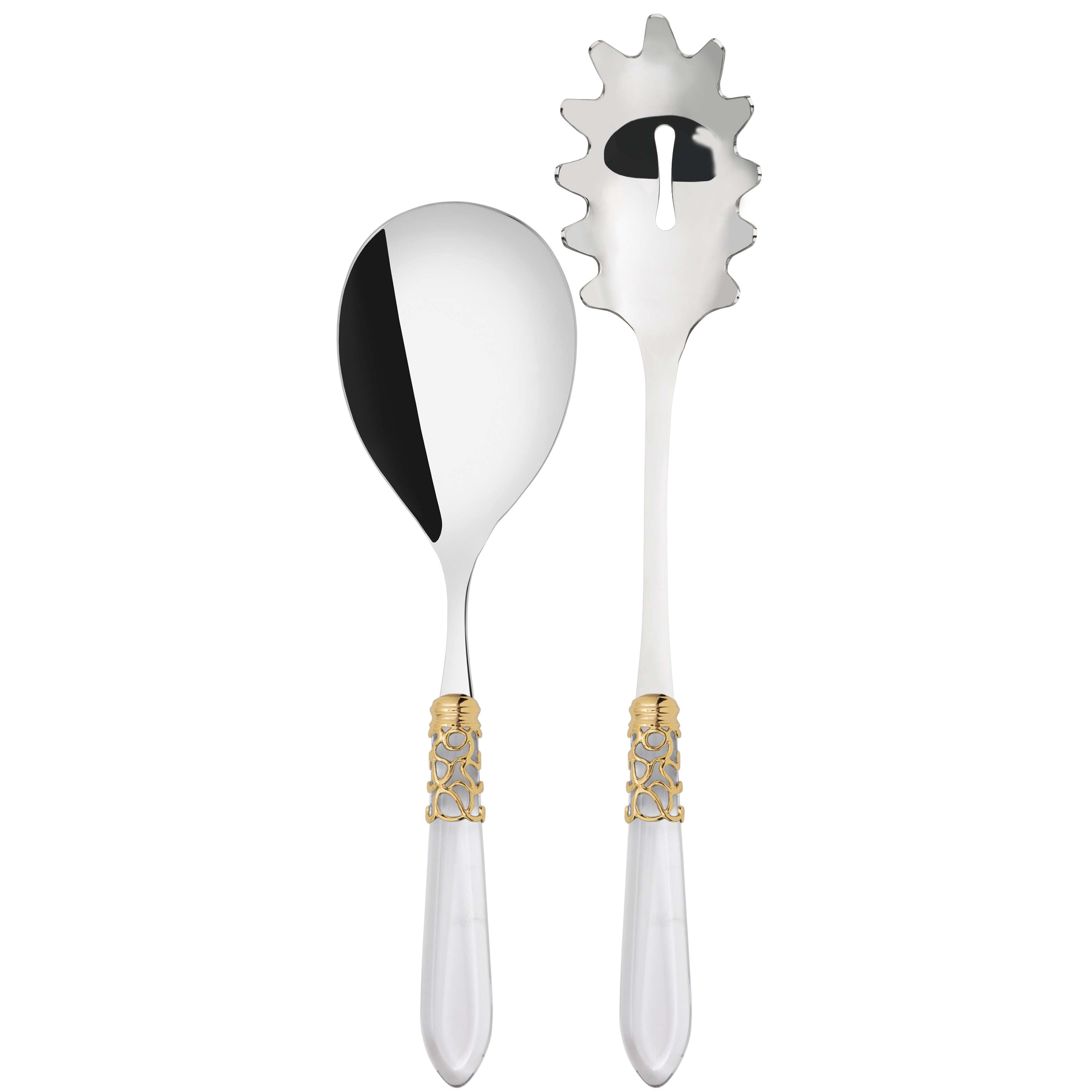 Melodia Gold 2 Piece Pasta Set in gift box - clear