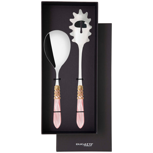 Melodia Gold 2 Piece Pasta Set in gift box - Pink