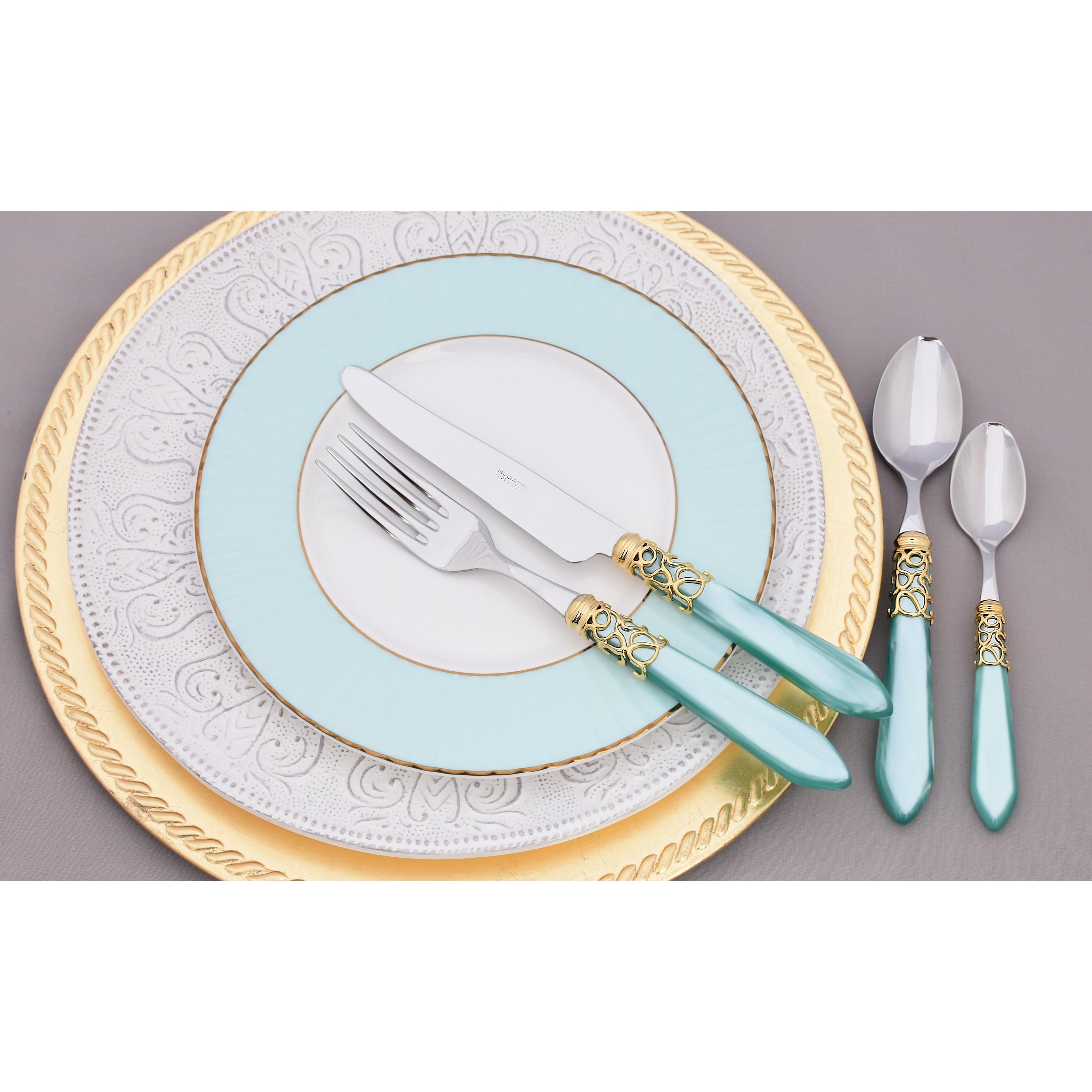 Melodia Gold 5 Piece Place setting - Aqua