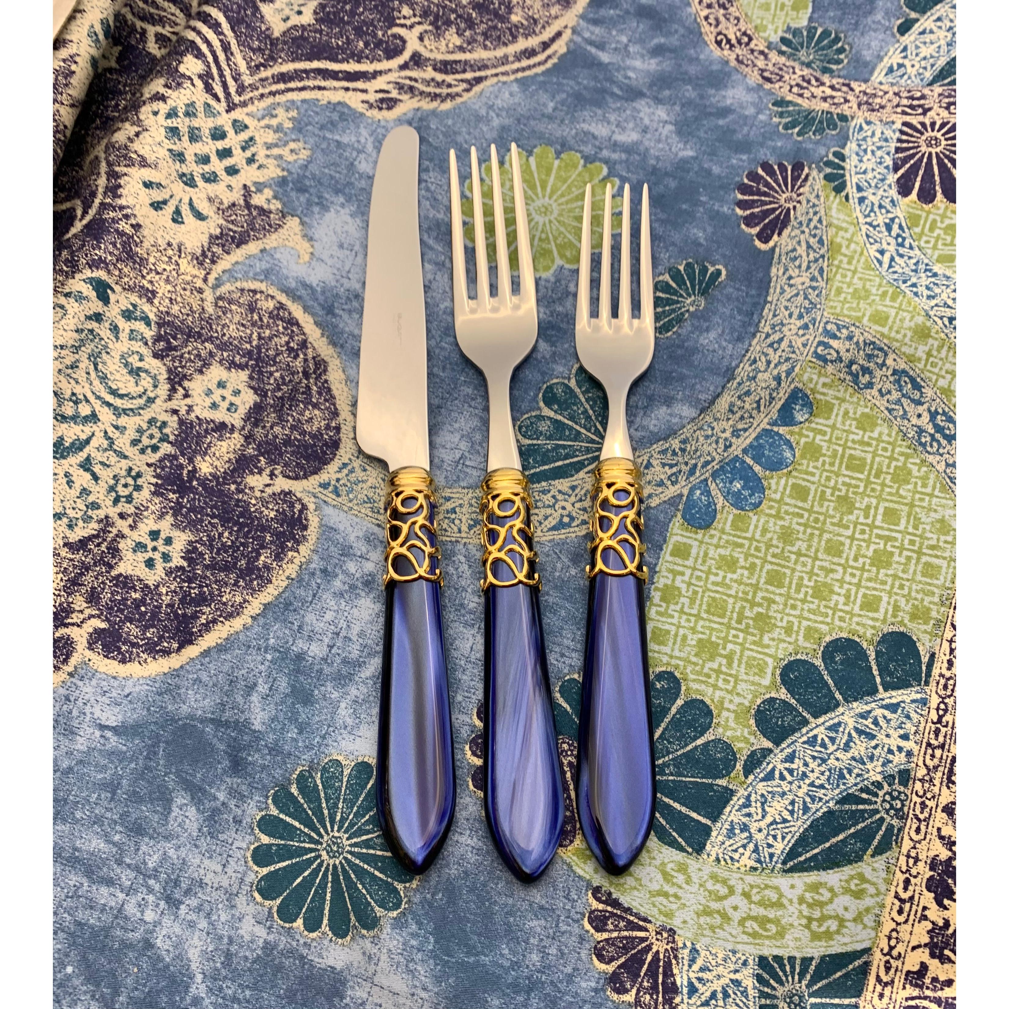 Melodia Gold 5 Piece Place setting - Royal Blue