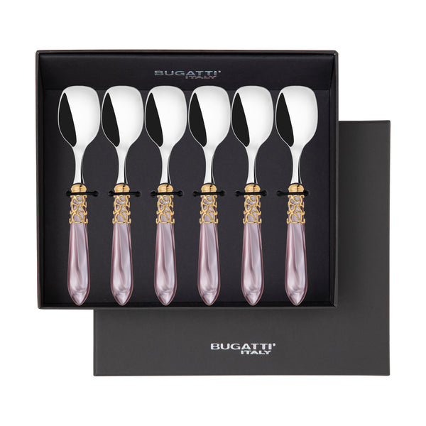 Melodia Gold Ice Cream Spoons Set - Lilac