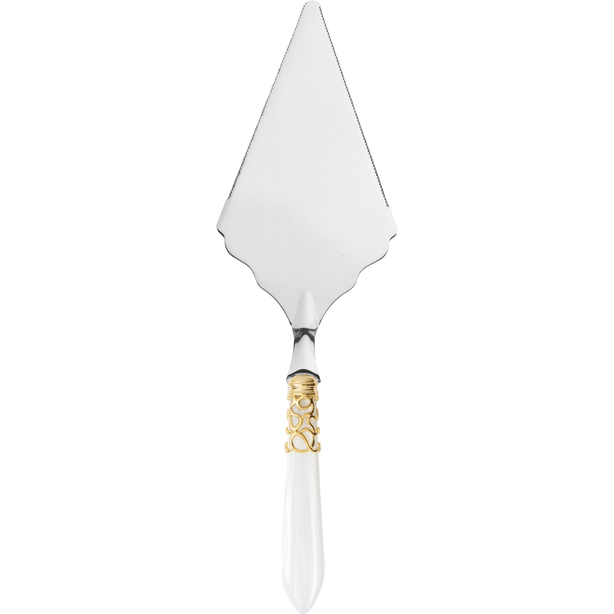 Melodia Gold Pie Cake Server Serrated white-Casa Bugatti USA