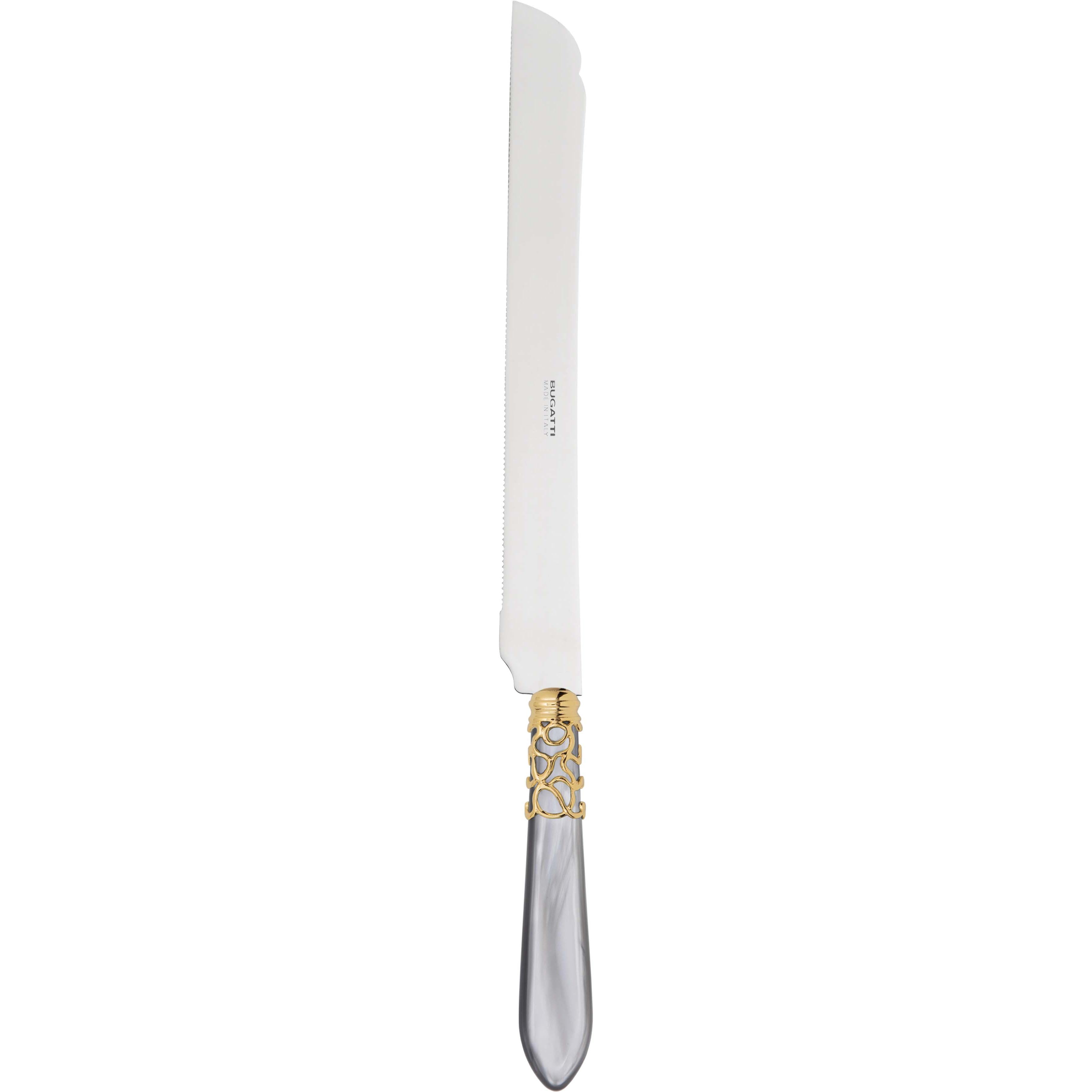 Melodia Gold Long Cake Knife 32 cm (12.60 inch) - gray