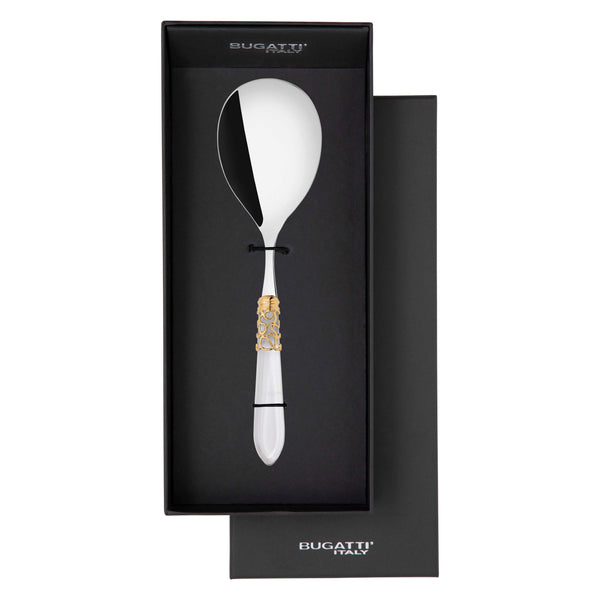 Melodia Gold Rice Casserole Serving Spoon in gift box - Clear