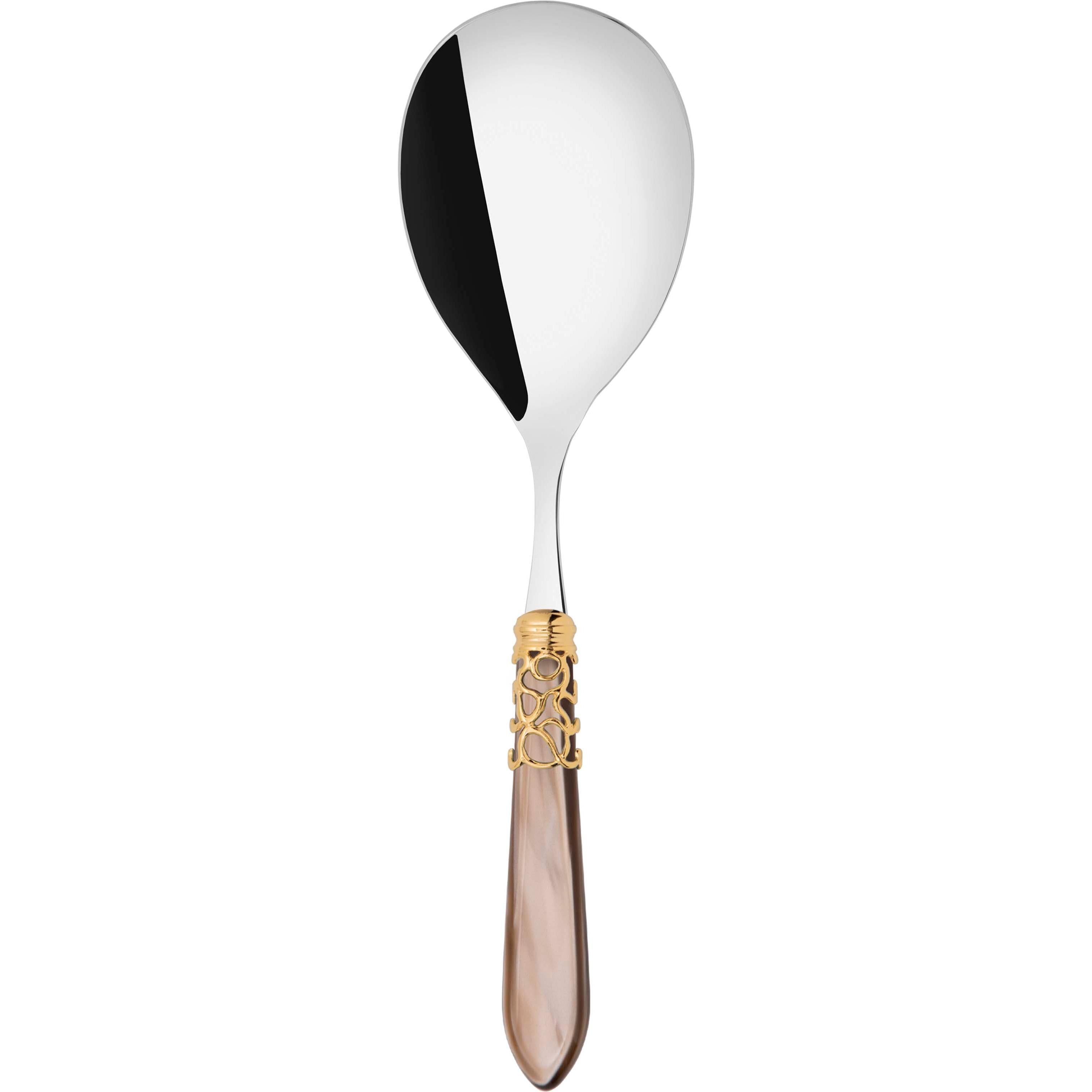 Melodia Gold Rice Casserole Serving Spoon - taupe