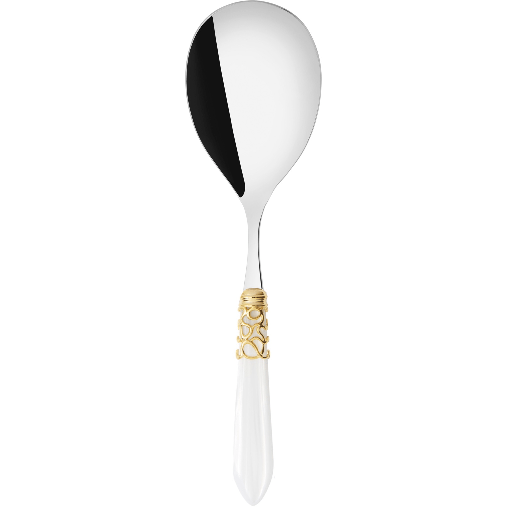 Melodia Gold Rice Casserole Serving Spoon - WHITE-Casa Bugatti USA