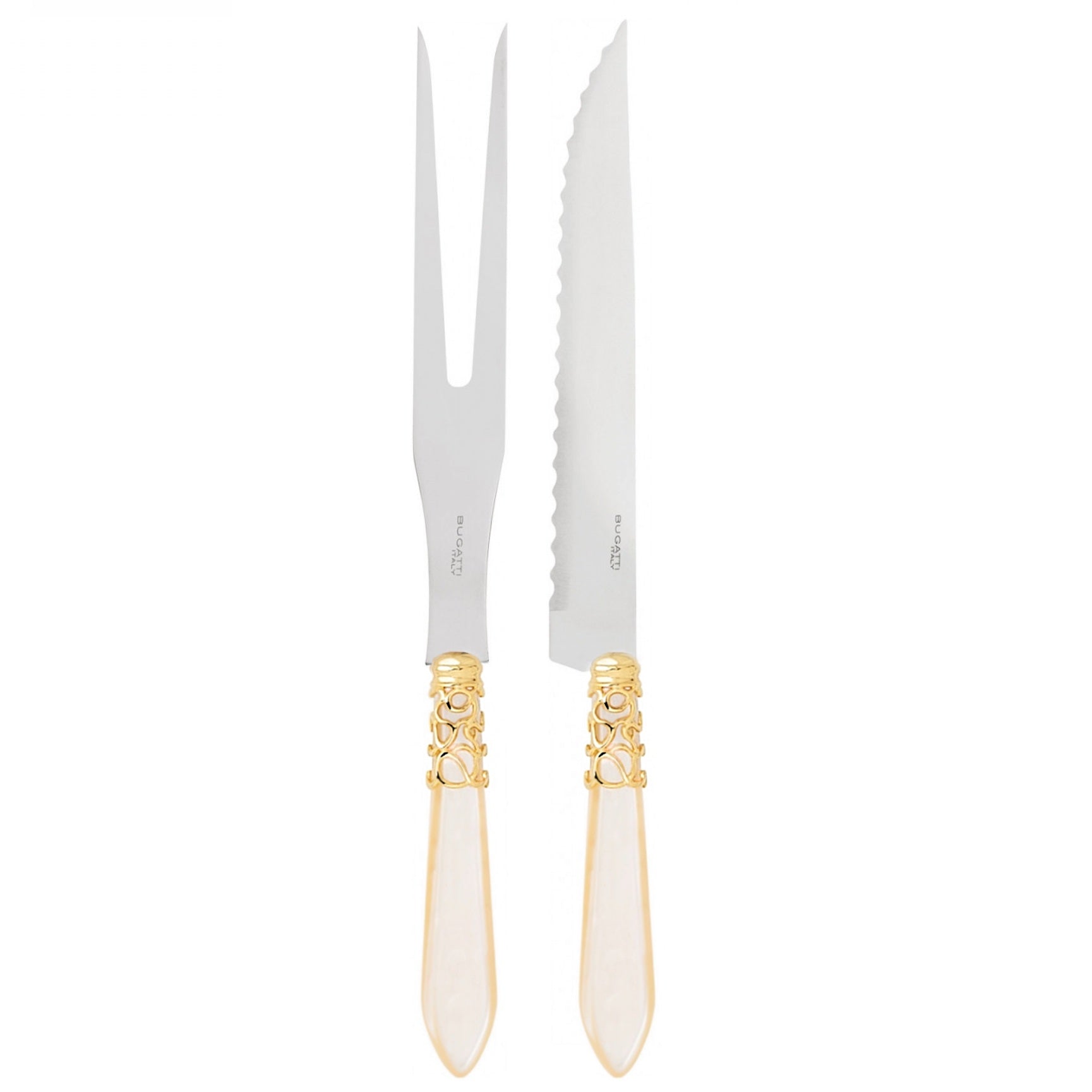 Melodia Gold Roast Carving Set - ivory-Casa Bugatti USA