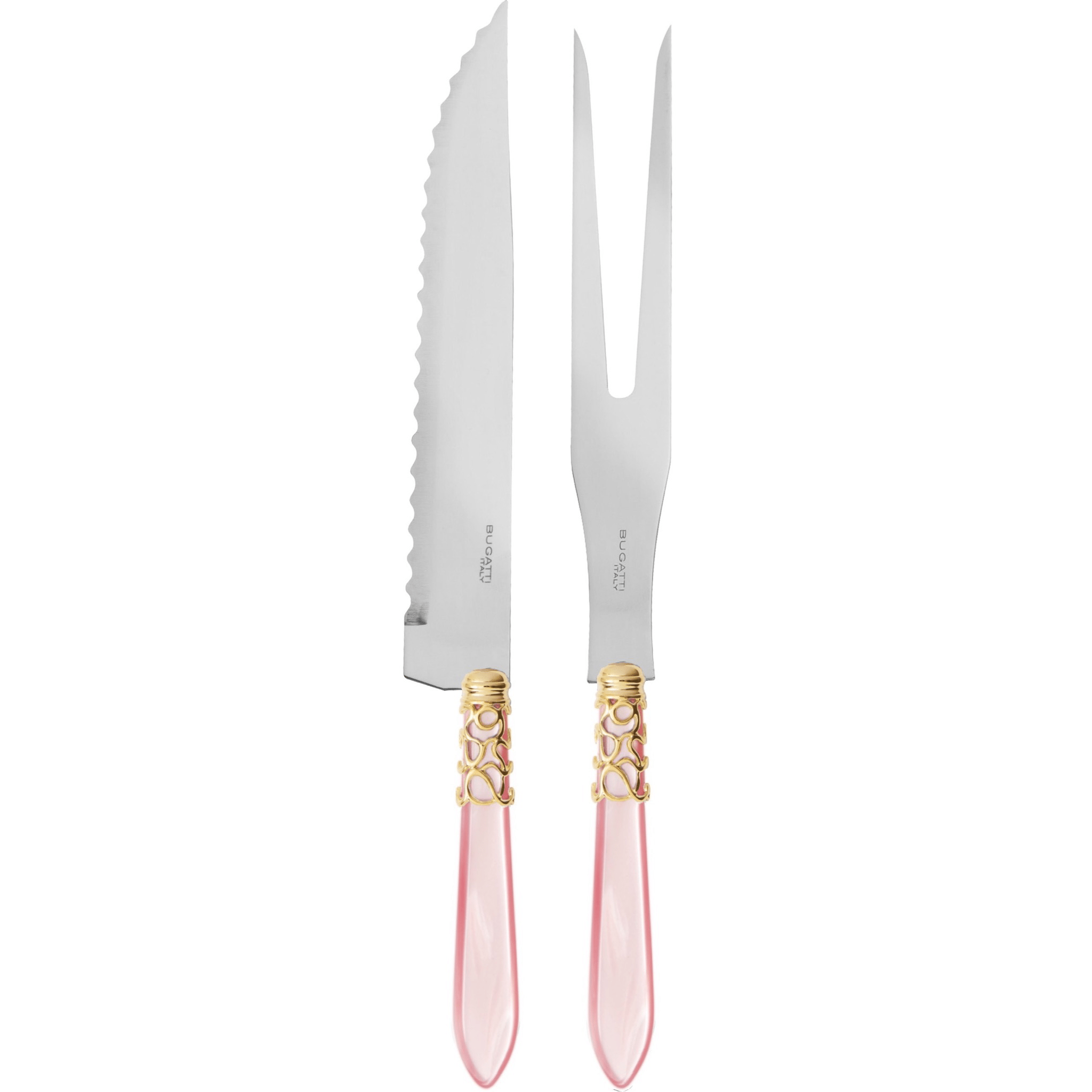 Melodia Gold Ring Carving Set pink-Casa Bugatti USA