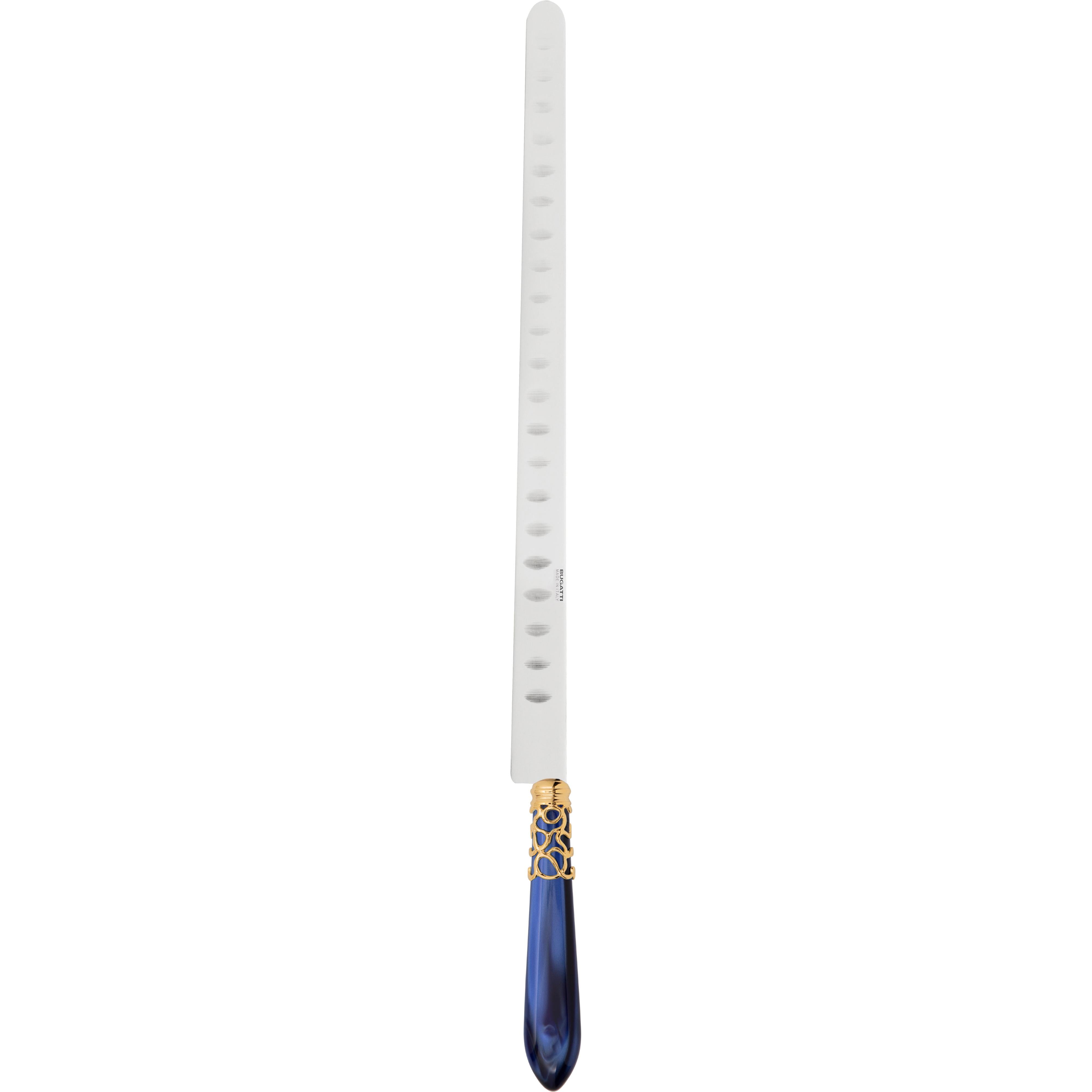Melodia Gold Salmon Knife 40 cm (15.75 inch) - royal blue-Casa Bugatti USA
