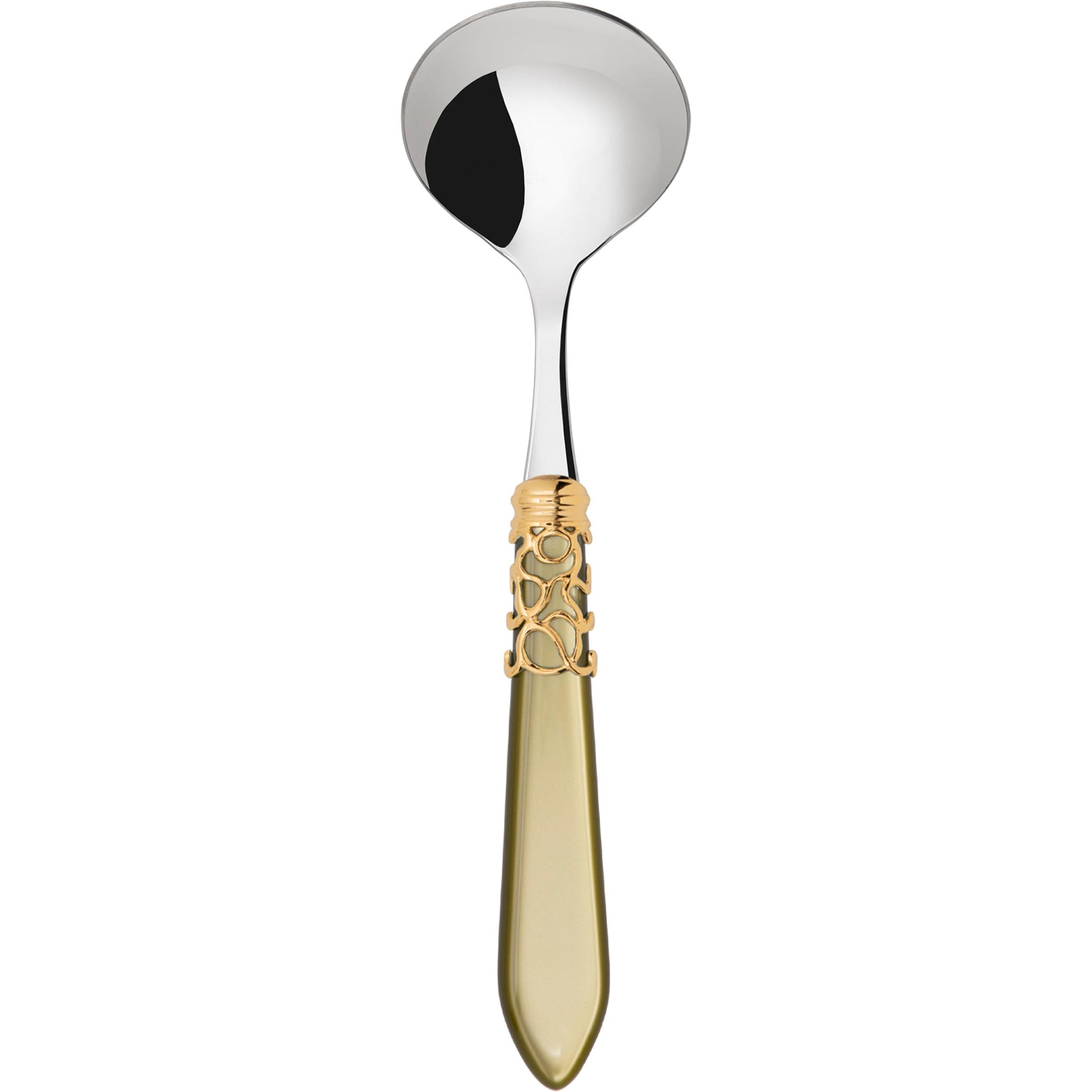 Melodia Gold Sauce / Gravy Ladle - chartreuse green