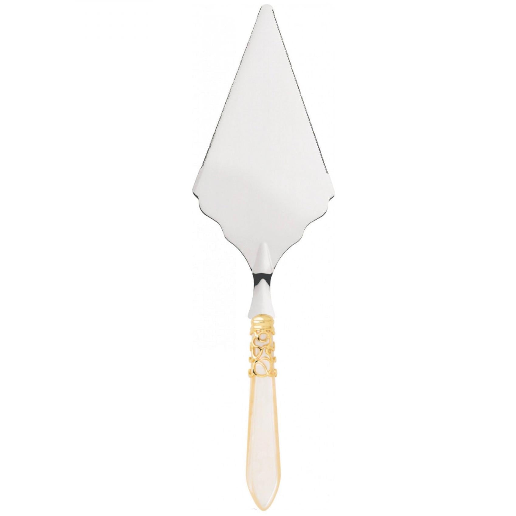 Melodia Gold Pie Cake Server Serrated ivory-Casa Bugatti USA