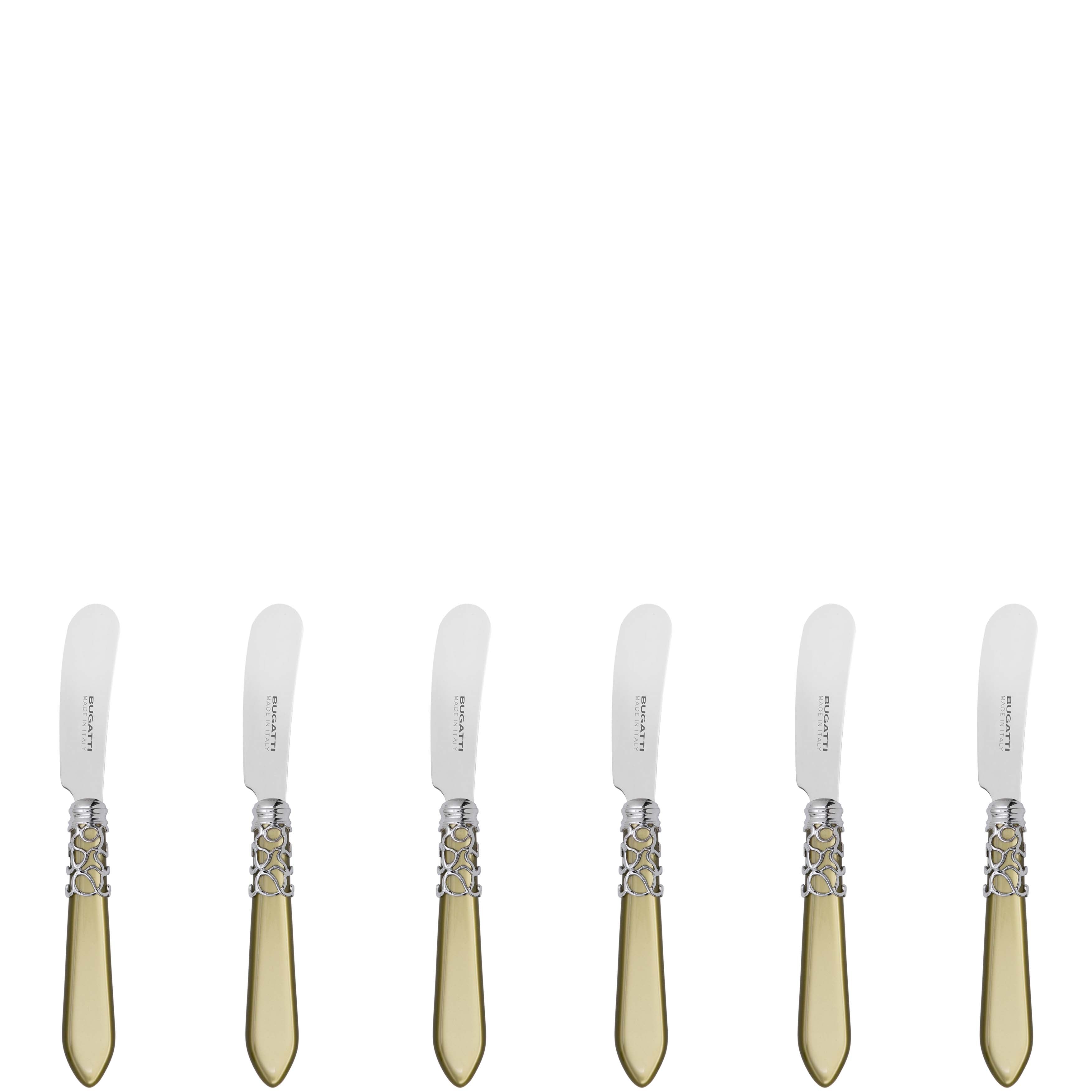 Melodia Spreader / Butter Knife Set - chartreuse green