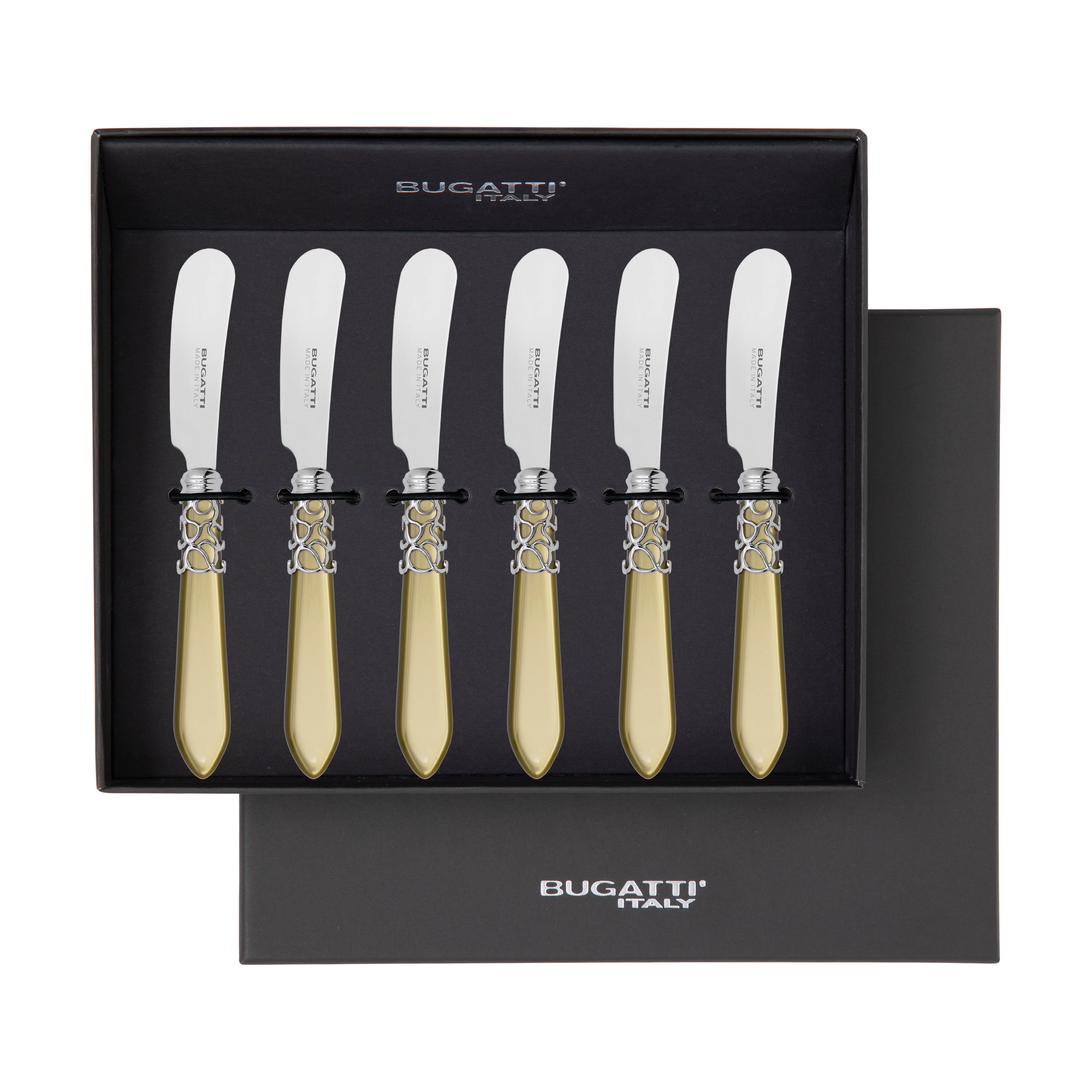 Melodia Spreader / Butter Knife Set - chartreuse green