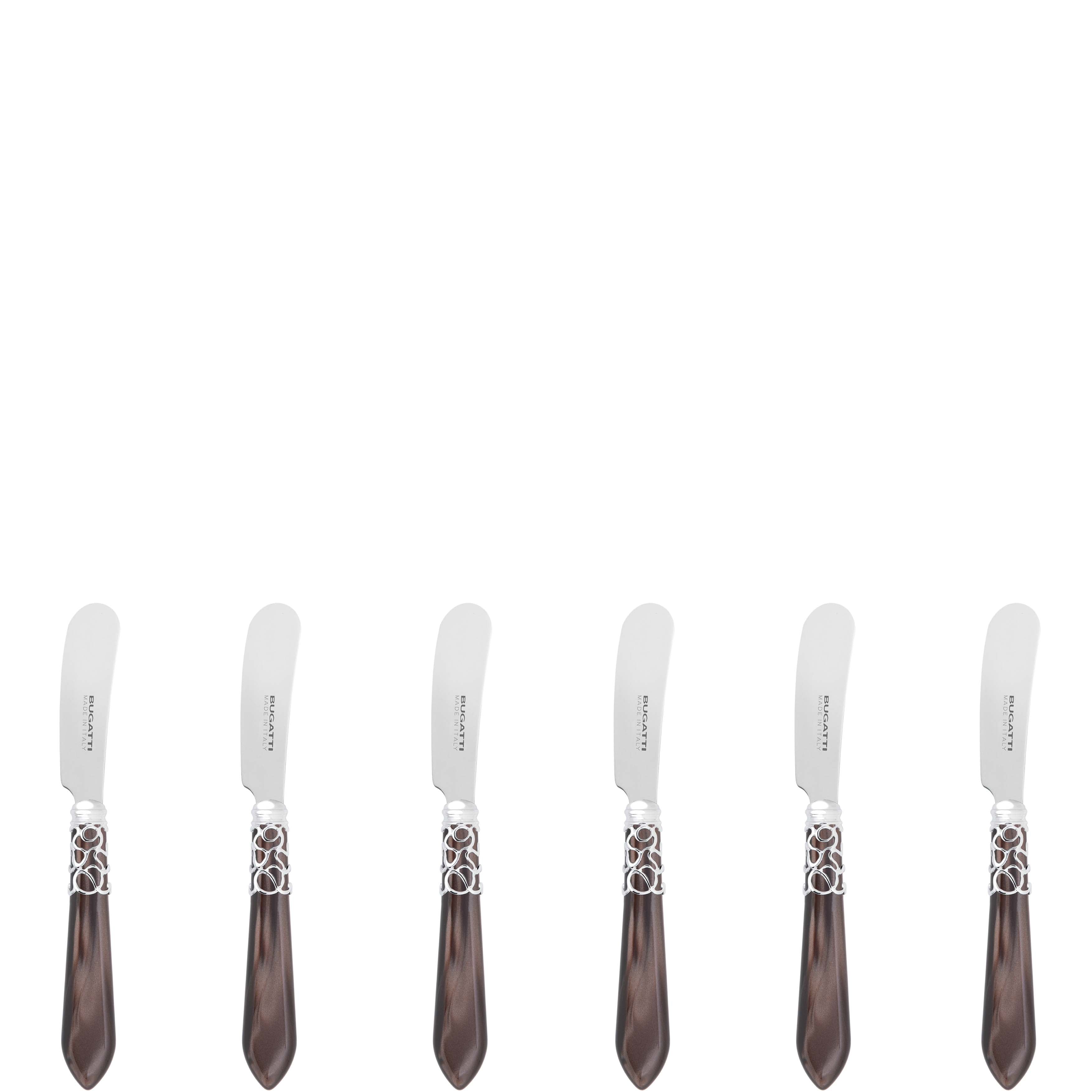 Melodia Spreader / Butter Knife Set - Chocolate-Casa Bugatti USA