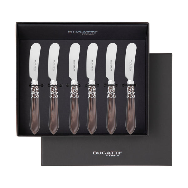 Melodia Brilliant Spreader / Butter Knife Set - Chocolate