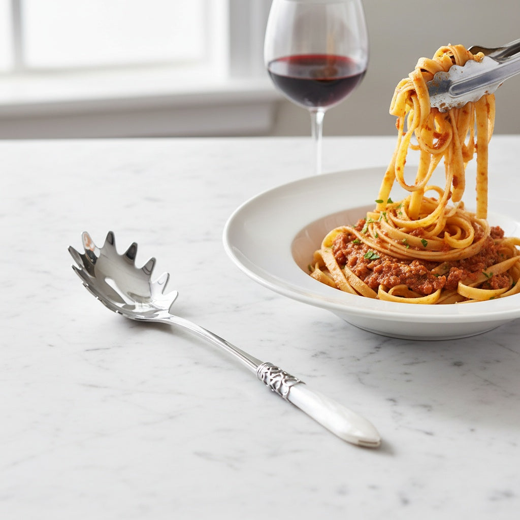 Melodia Brilliant Pasta / Spaghetti Server - White