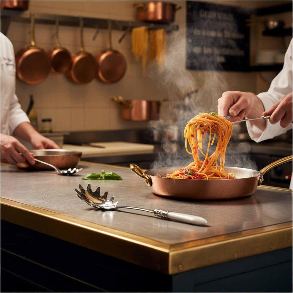 Melodia Brilliant Pasta / Spaghetti Server - White