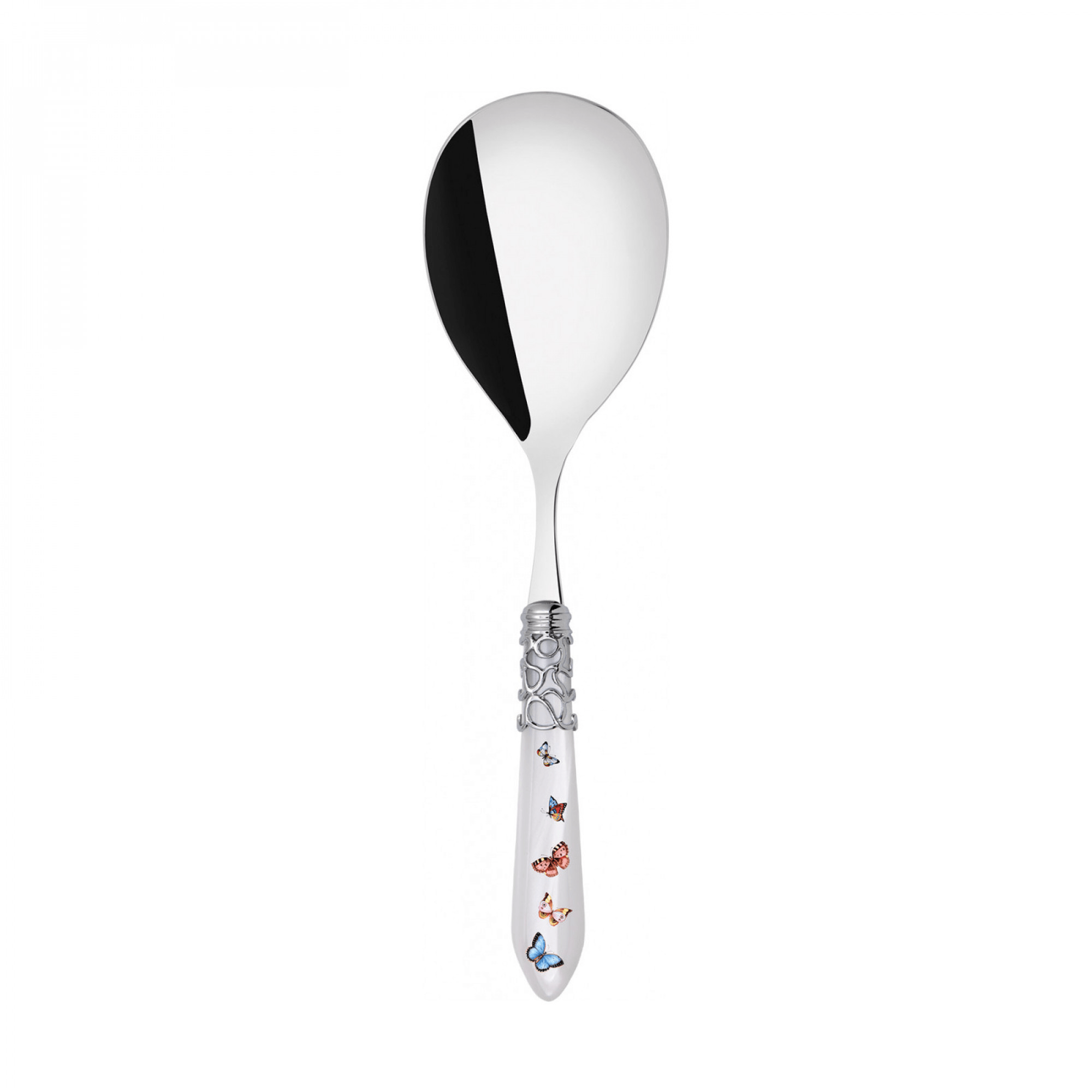 Melodia Butterflies Rice Casserole Serving Spoon - WHITE-Casa Bugatti USA