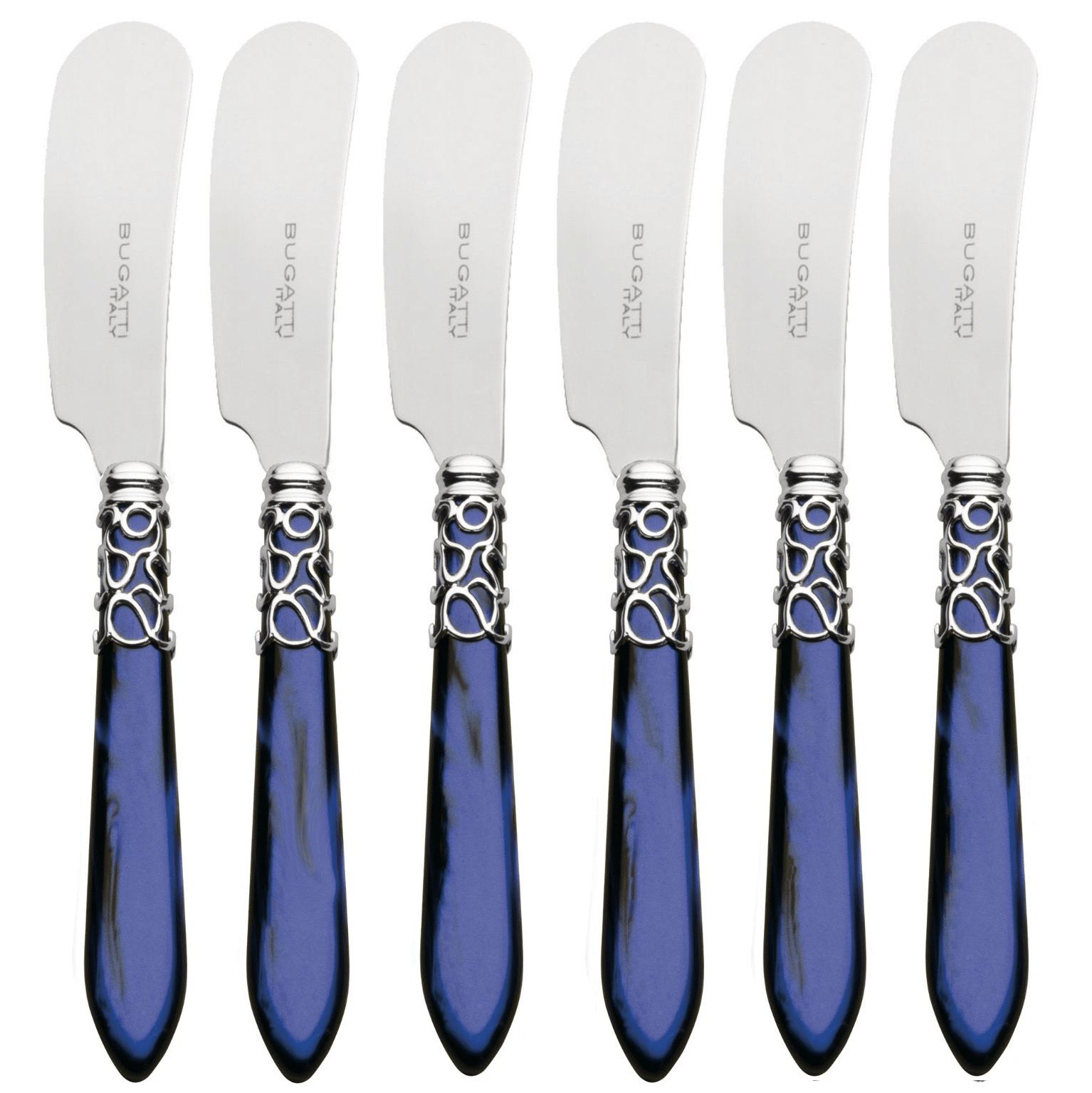 Melodia Brilliant Spreader / Butter Knife Set - Blue-Casa Bugatti USA