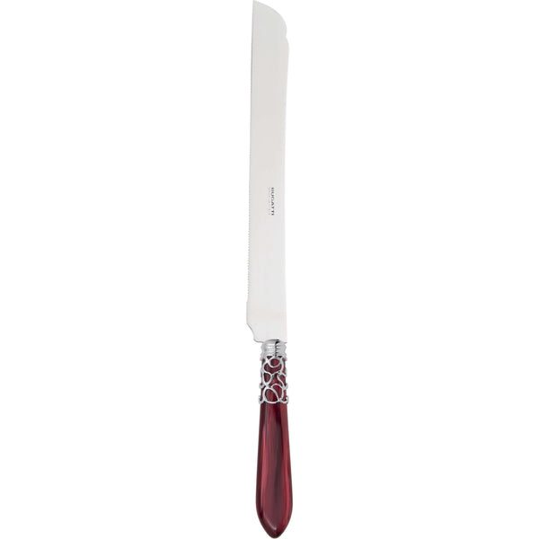 Melodia Brilliant Long Cake Knife 32 cm (12.60 inch) - Burgundy-Casa Bugatti USA