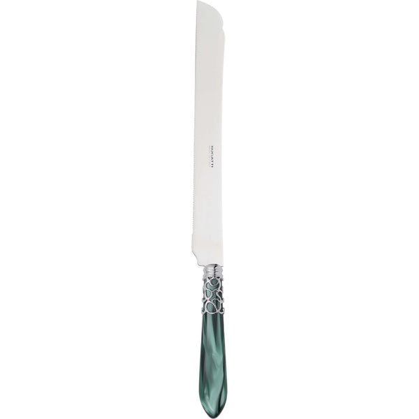 Melodia Brilliant Long Cake Knife 32 cm (12.60 inch) - Emerald Green-Casa Bugatti USA