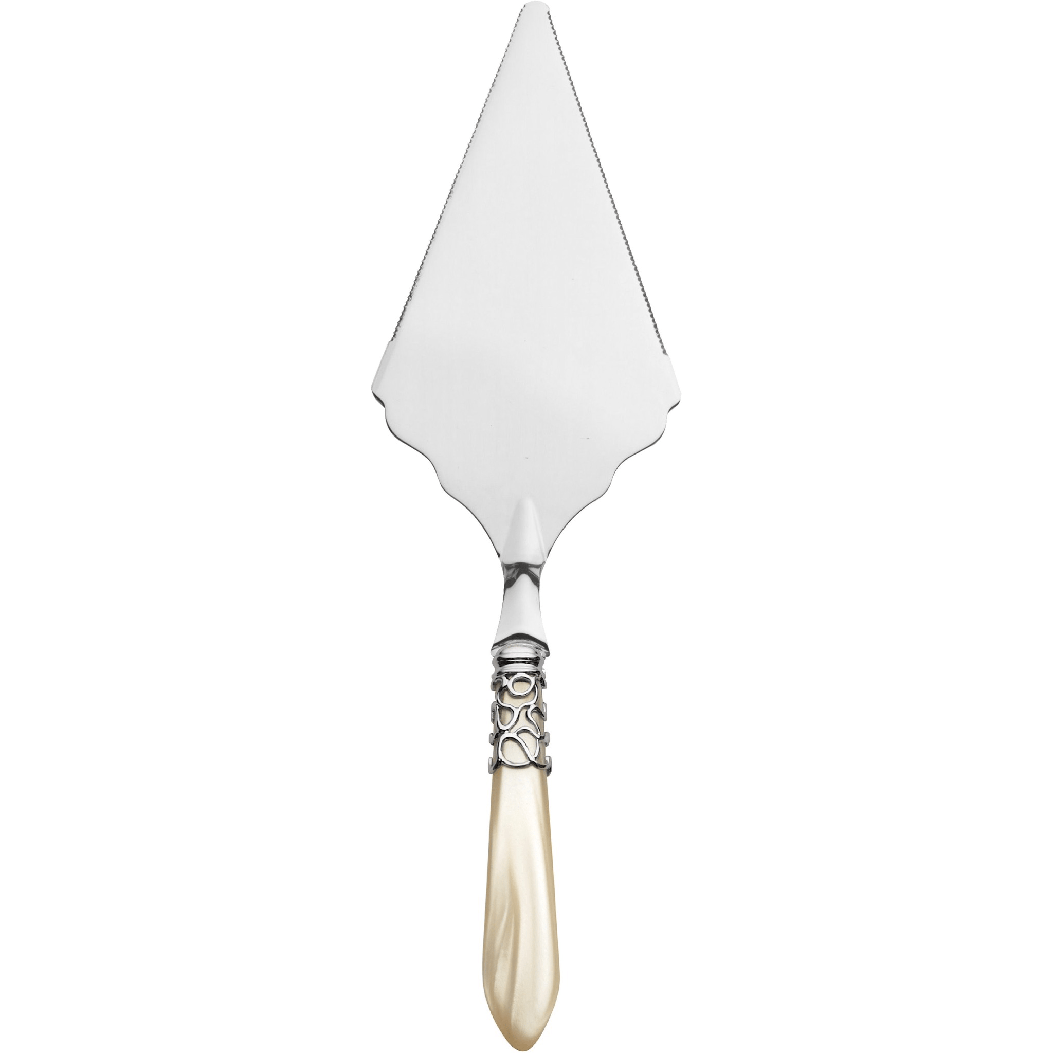 Melodia Brilliant Large Cake Server Serrated - Ivory-Casa Bugatti USA
