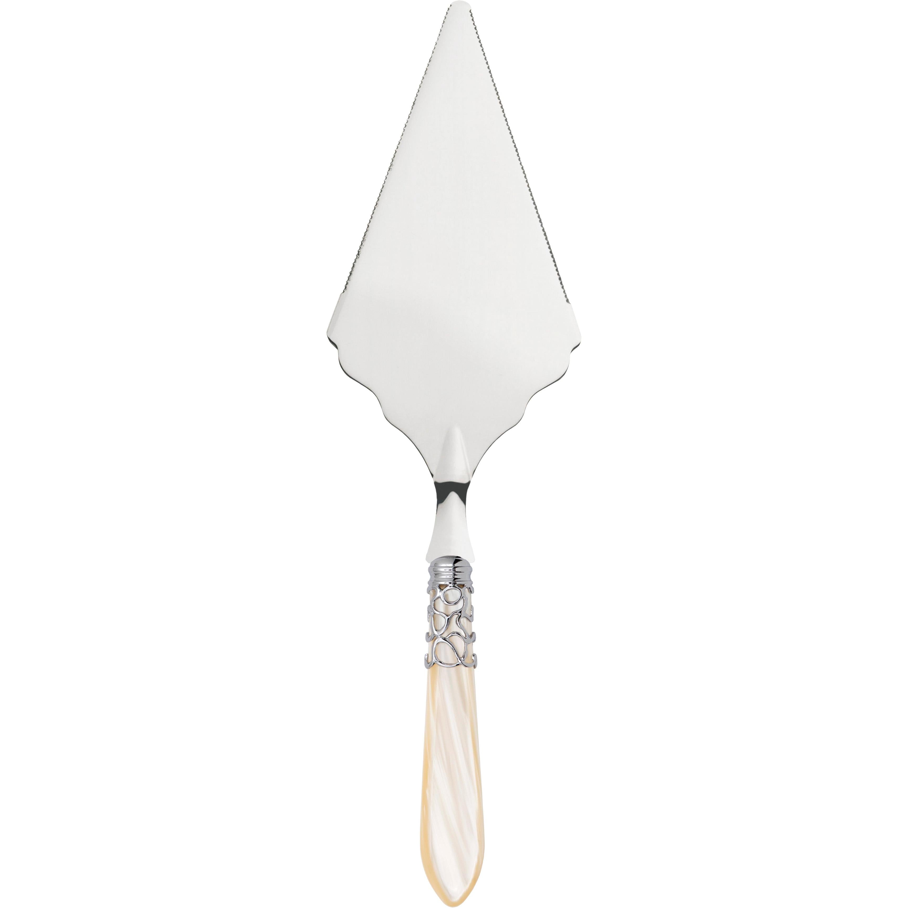 Melodia Brilliant Large Cake Server Serrated - Ivory-Casa Bugatti USA