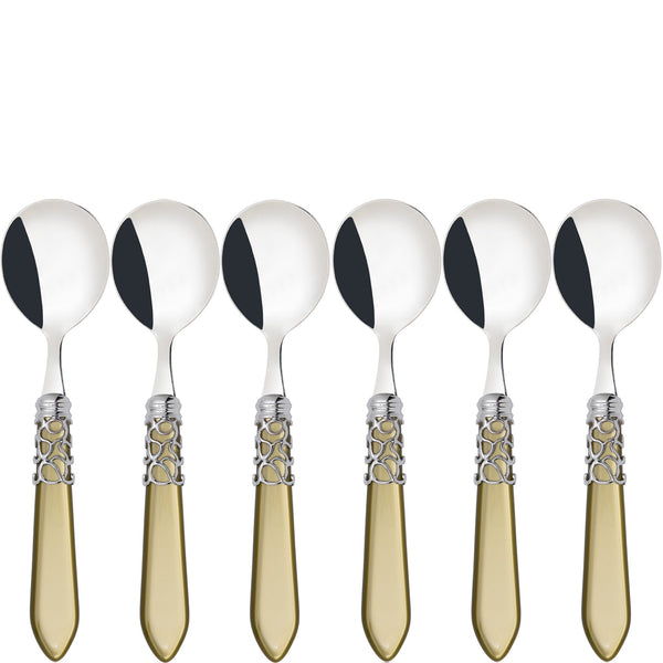 Melodia Brilliant Soup Spoons Set, Chartreuse Green — Casa Bugatti