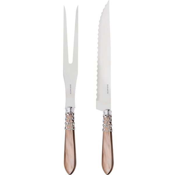 Melodia Brilliant Roast Carving Set, Taupe — Casa Bugatti