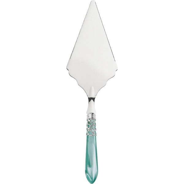 Melodia Brilliant Large Cake Server Serrated - aqua