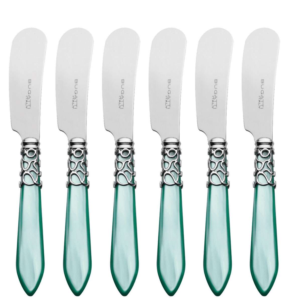 Melodia Spreaders / Butter Knives Set - AQUA-Casa Bugatti USA