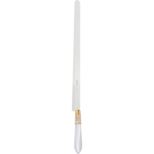 Melodia Gold Ham Knife 40 cm (15.75 inch) - White-Casa Bugatti USA