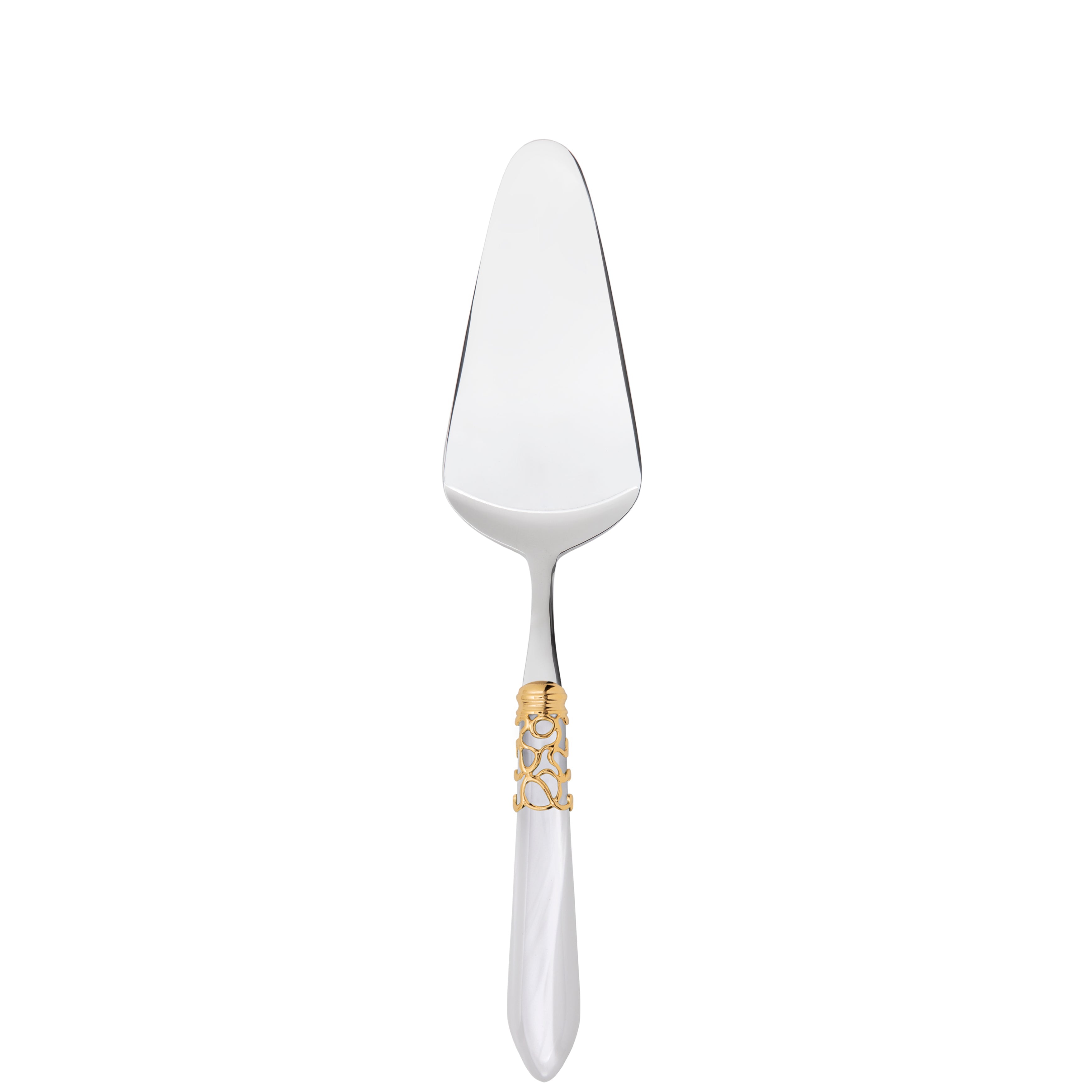 Melodia Gold Cake Server in gift box - white