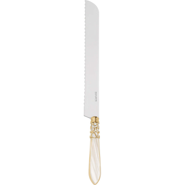 Melodia Gold Bread Knife - ivory