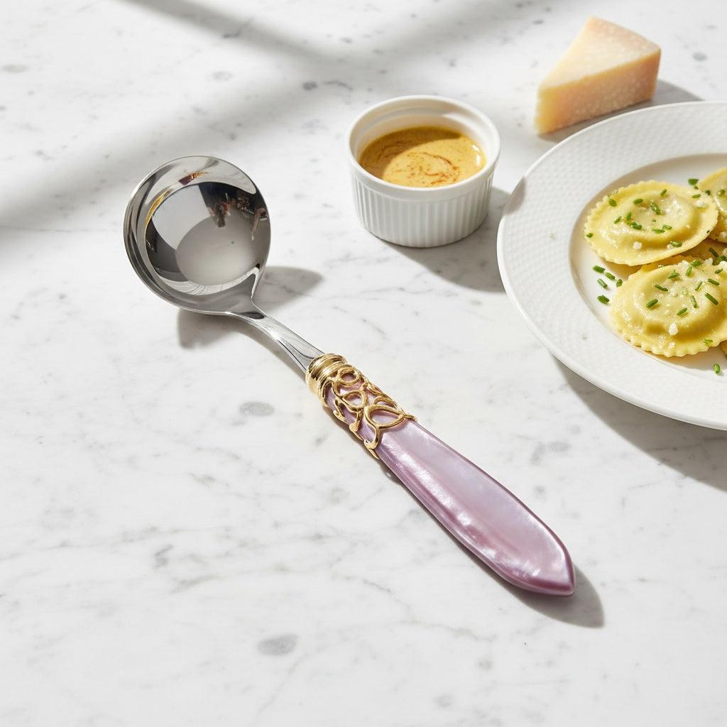 Melodia Gold Sauce / Gravy Ladle - Lilac