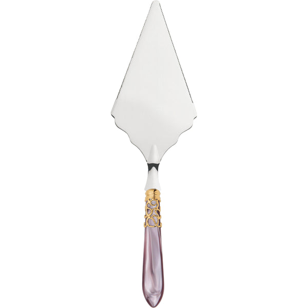 Melodia Gold Large Cake Server Serrated - lilac
