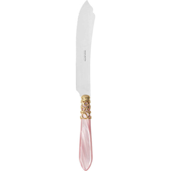 Melodia Gold Cake Knife 28 cm (11.02 inch) - pink