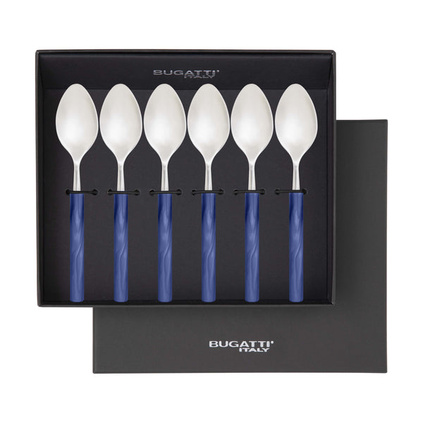 Mediterraneo Coffee Spoon Set - Royal Blue-Casa Bugatti USA