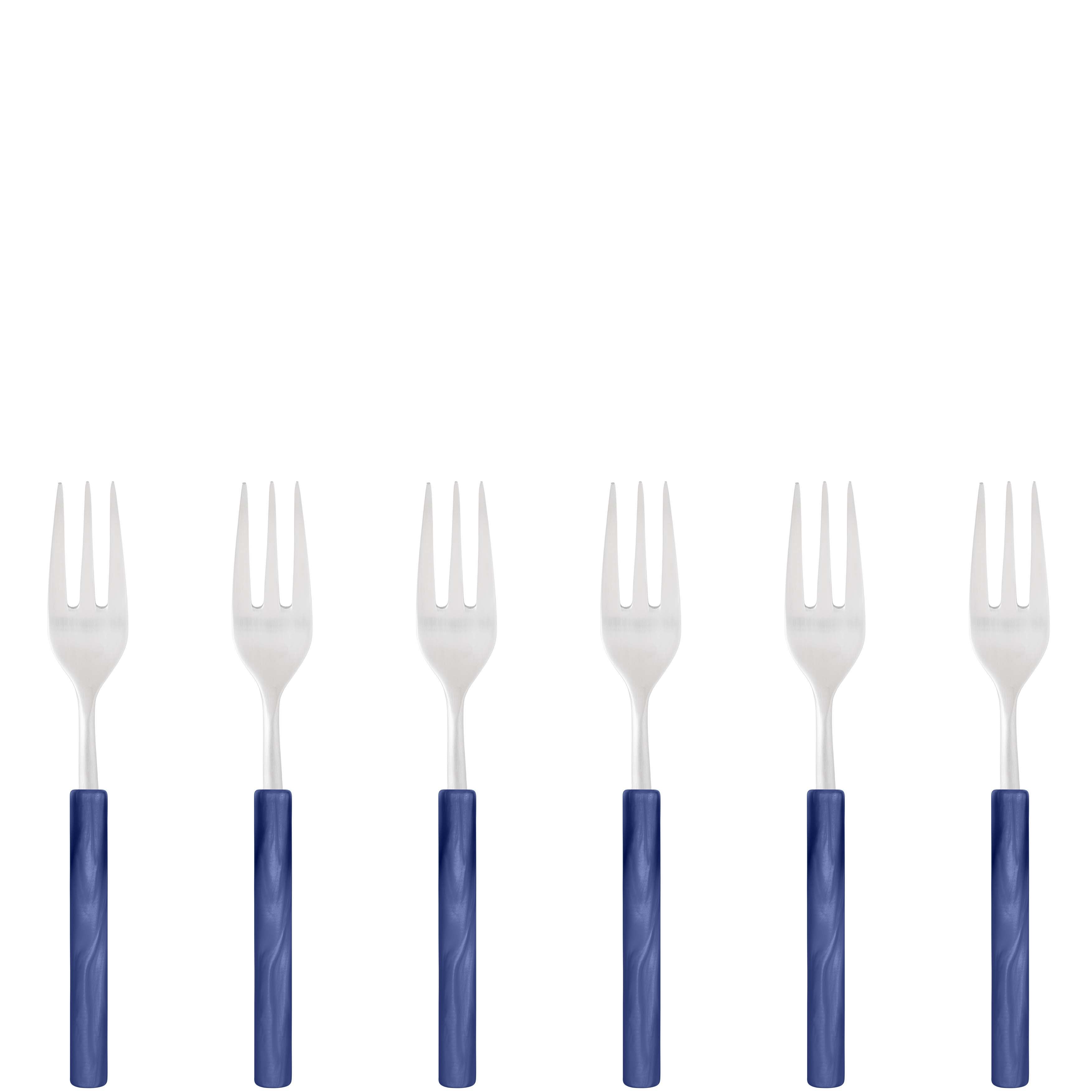 Mediterraneo Cocktail / Cake Forks Set - Royal Blue-Casa Bugatti USA