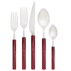 Mediterraneo 5 Piece Place Setting - Burgundy-Casa Bugatti USA