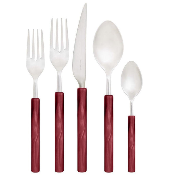 Mediterraneo 5 Piece Place Setting - Burgundy-Casa Bugatti USA