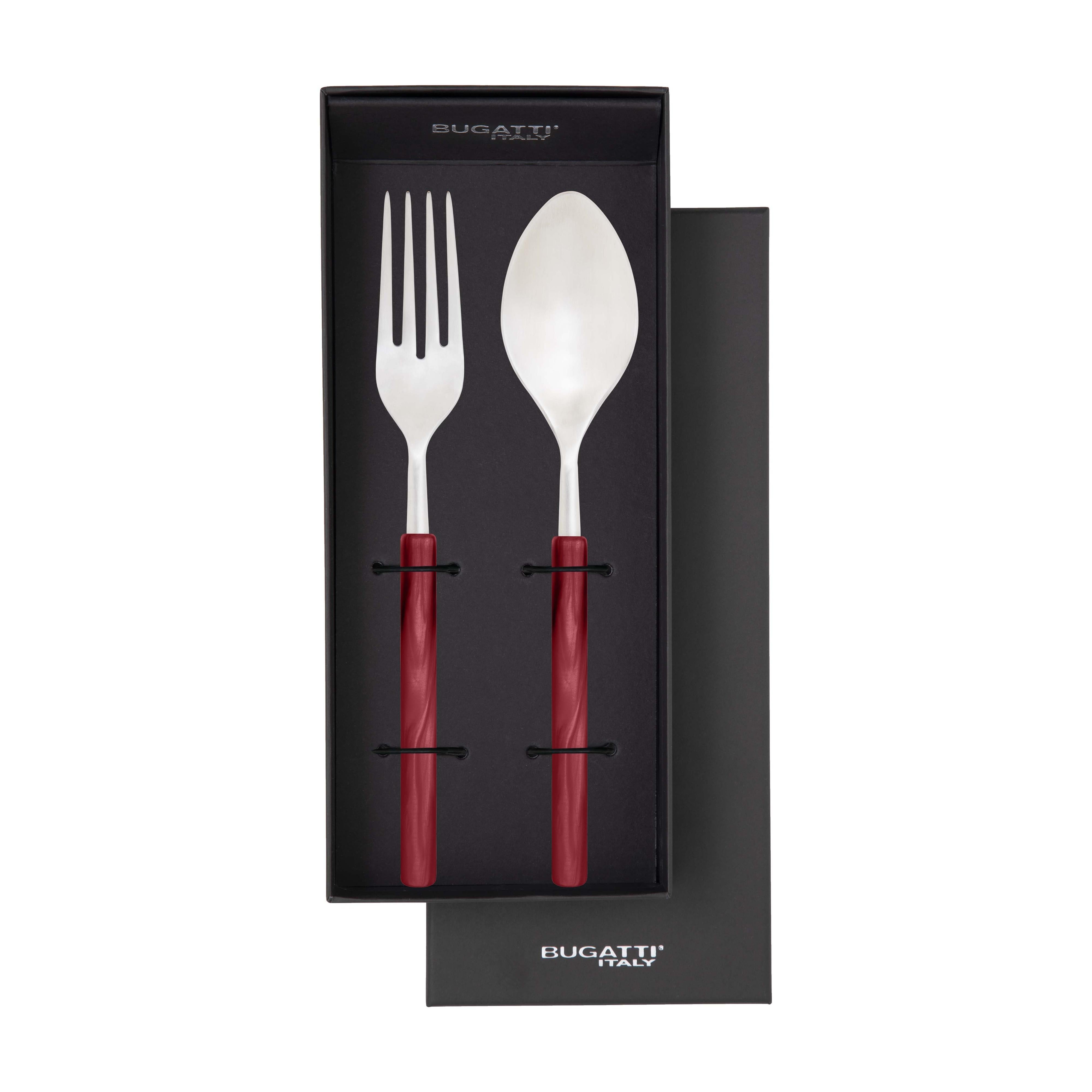Mediterraneo 2 Piece Serving Set - Burgundy-Casa Bugatti USA