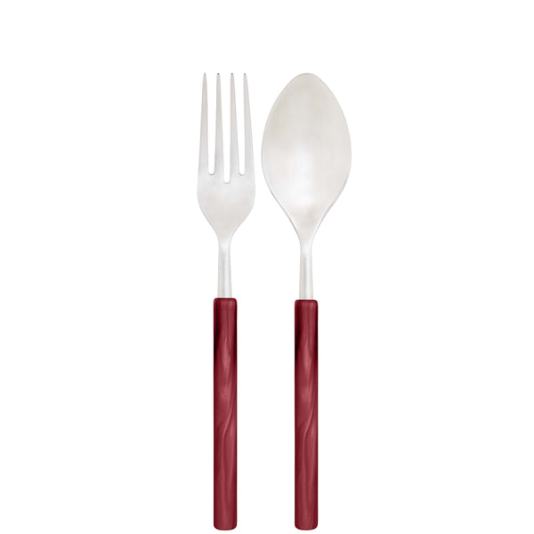 Mediterraneo 2 Piece Serving Set - Burgundy-Casa Bugatti USA