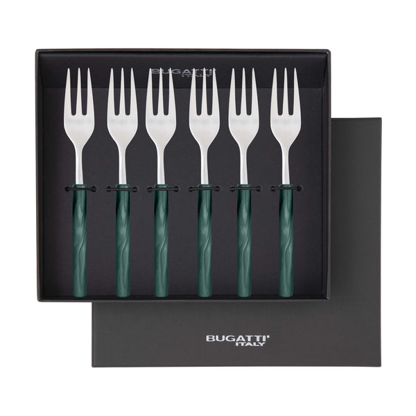 Mediterraneo Cocktail / Cake Forks Set - Green-Casa Bugatti USA
