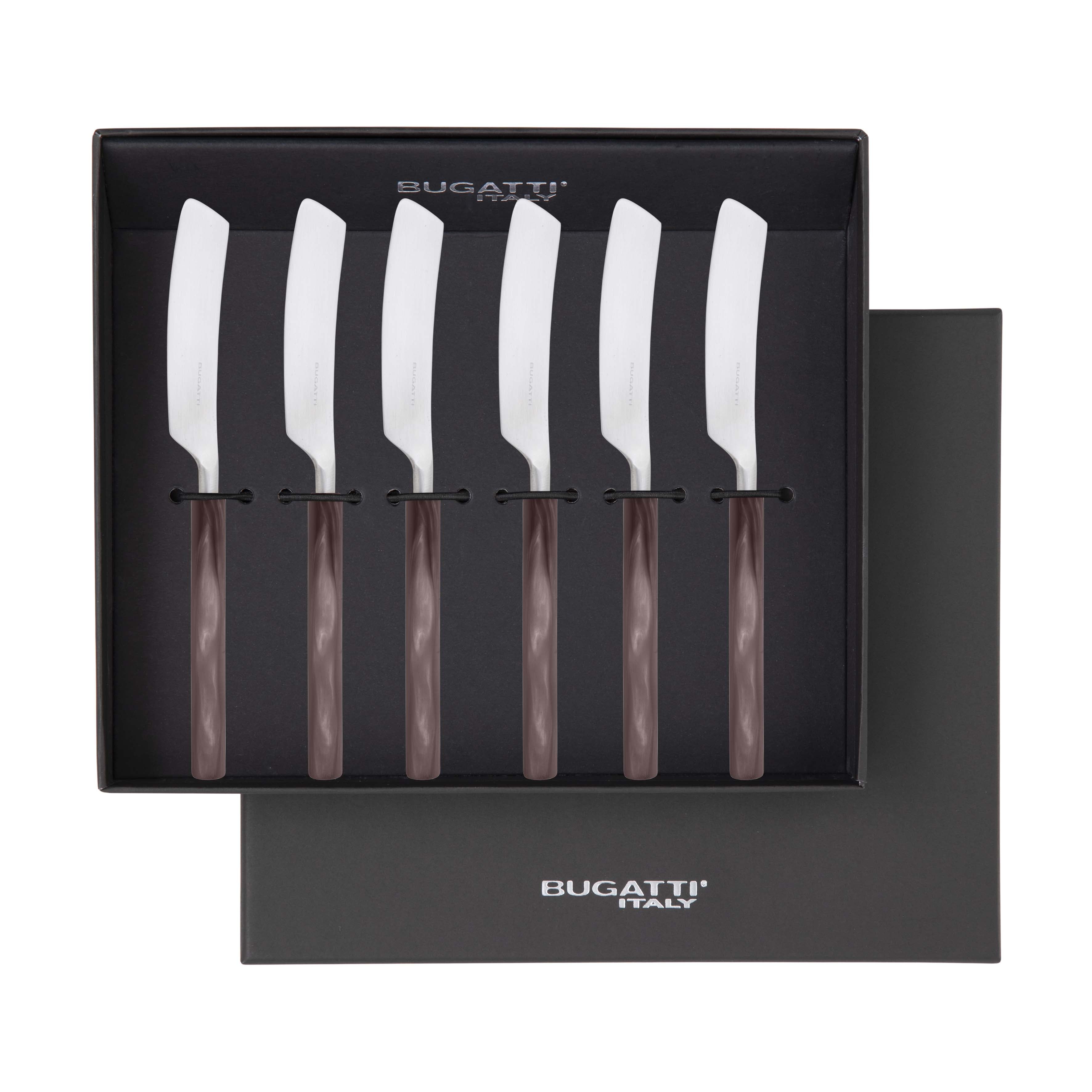 Mediterraneo Butter Knives Set - Chocolate Brown