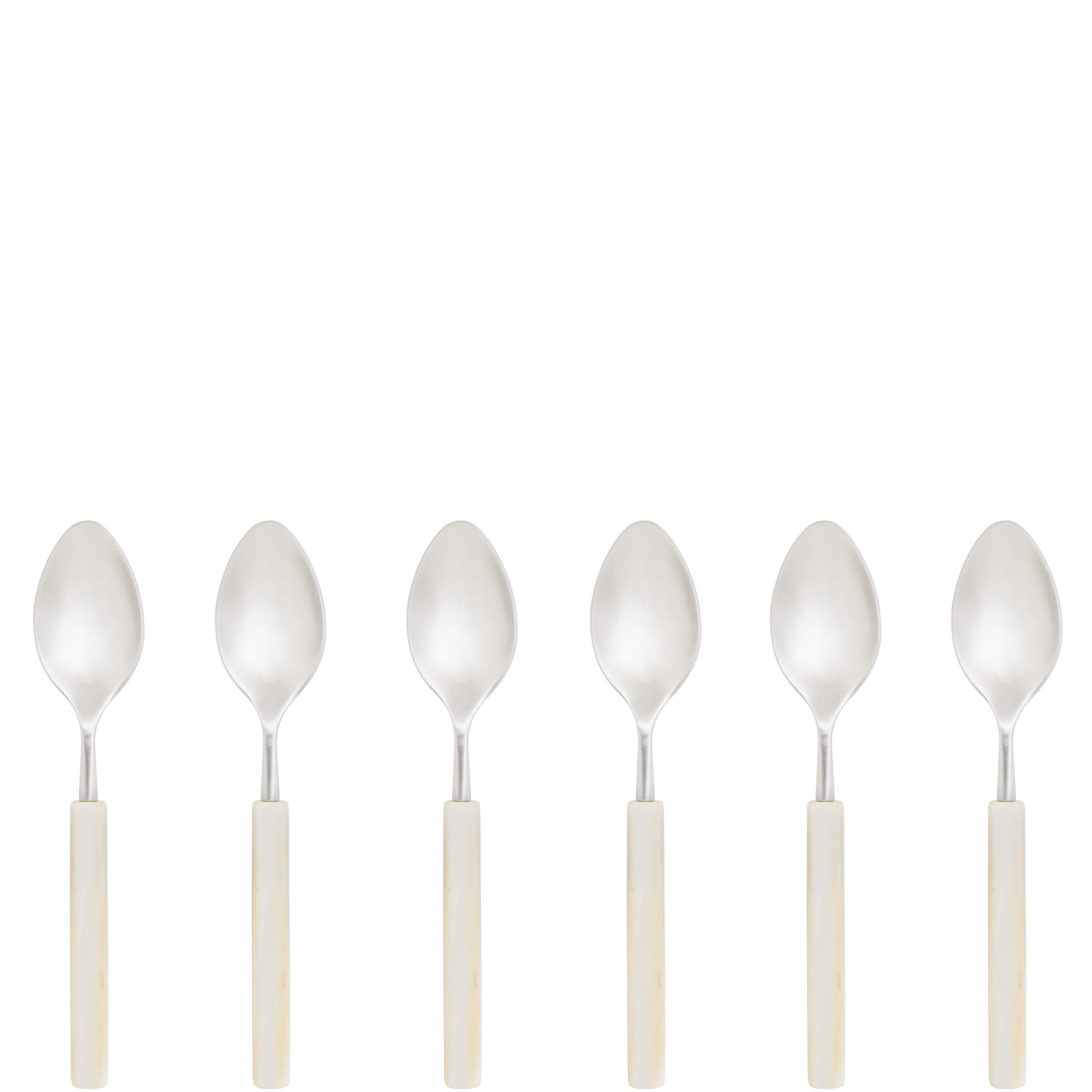 Mediterraneo Coffee Spoon Set - Ivory-Casa Bugatti USA